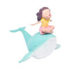 Statue Sculpture Fille et Baleine en Figurine