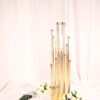 Chandelier en métal acrylique en Or à 8 têtes, centre de table de mariage, abat-jour en verre. – Image 3