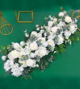 Chemin de table de fleurs artificielles artificielle de Roses et Pivoines de 50 ou 100cm