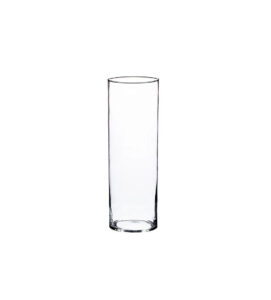 Vase cylindrique transparent en verre 60 cm