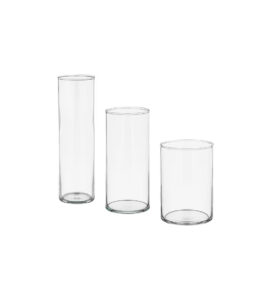 Vase en verre transparent