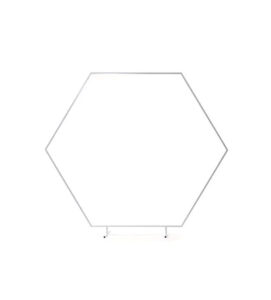 Arche hexagonale en métal blanc de 2m